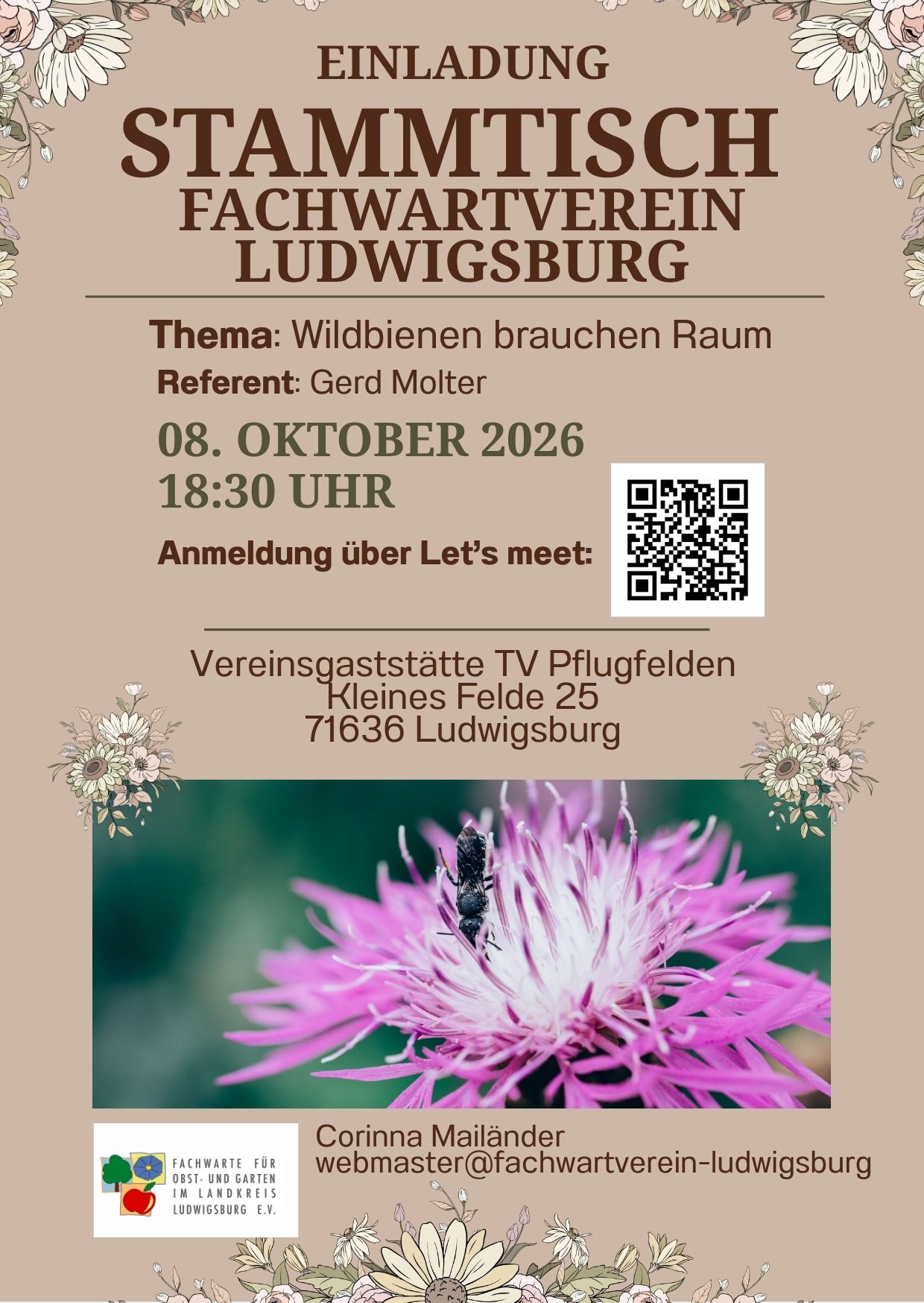 Flyer für den Stammtisch