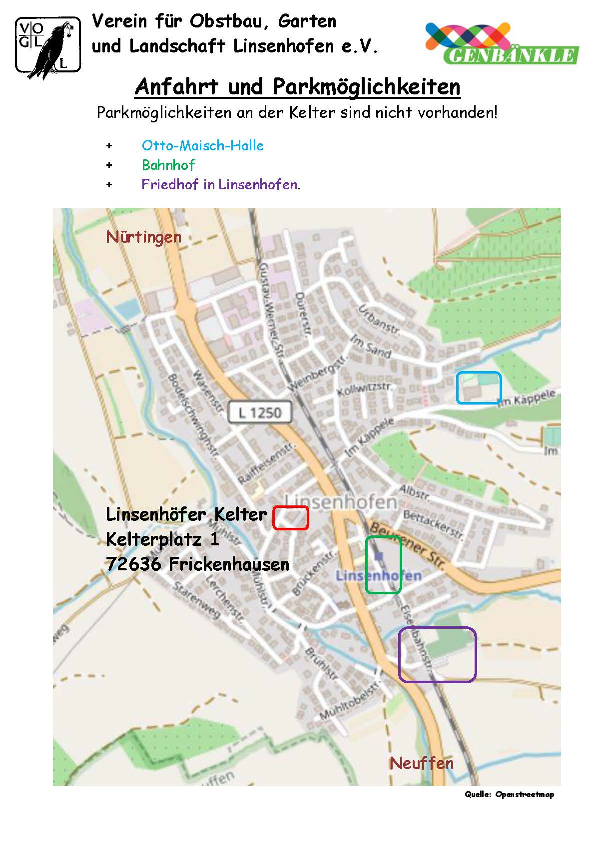 Flyer Anfahrt Saatgutmarkt Linsenhofen